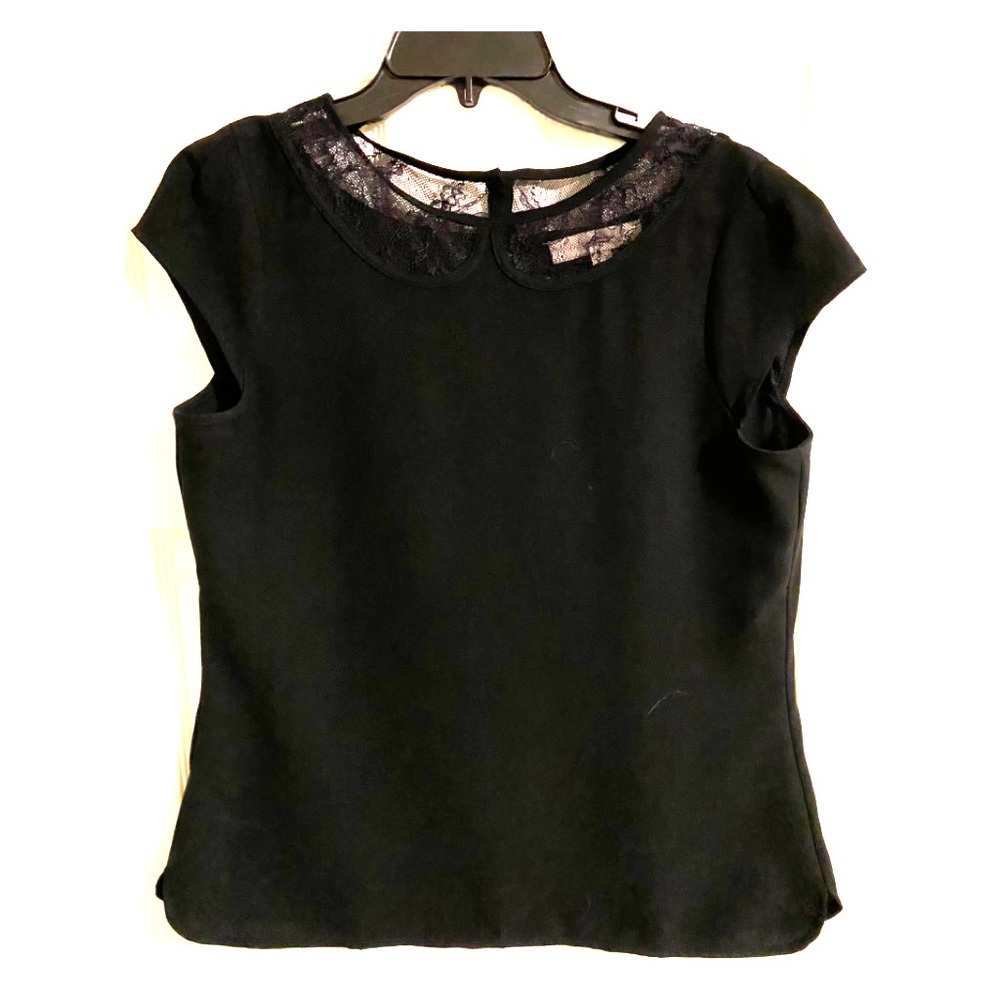 LOFT Laced Collar Top